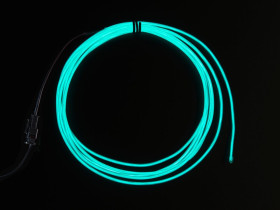 High Brightness Aqua Electroluminescent (EL) Wire - 2.5 meters (High brightness, long life)