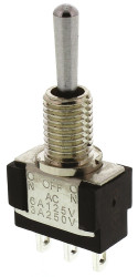 Przełącznik Wł.-wył.-wł. SPDT KNITTER-SWITCH Montaż panelowy długość przełącznika 10.5mm