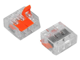 Złączka uniw. 3P 0,5-4mm 32A/250V transparentna