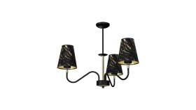 Lampa Wisząca Hermes Black/Gold 3Xe27 Mlp7281 Milagro