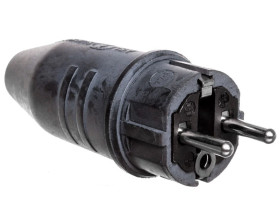 Wtyczka gumowa ze stykiem ochronnym 230V 16A IP44 1082040