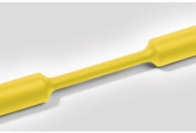 Heatshrink tubing, 2:1, (2.4/1.2 mm), PE, crosslinked, yellow, 309-20244