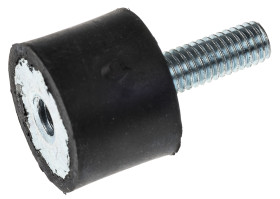 Podstawka antywibracyjna M6 średnica 20mm wysokość całkowita 33mm Cylinder męski-żeński