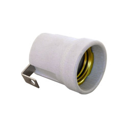 Oprawka E27 ceramiczna U CLH158 biała