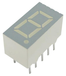 Wyświetlacz diodowy LED 7-segmentowy ze wspólną katodą 45 mcd RH DP, Pomarańczowy 9.1mm Kingbright 601 nm