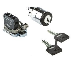 Wyłącznik kluczykowy IP65, 1NO 2-Way, -20 → +60°C