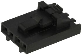 Gniazdo; 50-57-9404; RoHS; 4 tory; Molex; czarny; proste; na przewód; sygnałowe; plastik; cynowane; zatrzaskowe; 2,54mm; 1x4