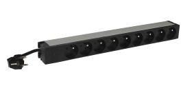 Listwa zasilająca, 16A, 9 wtykowa Typ E – francuski dł. kabla 3m Typ E - gniazdo francuskie