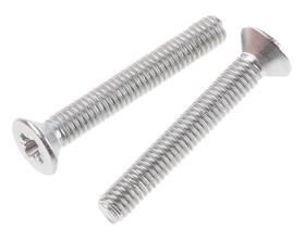 Śruby maszynowe M3 łeb z łbem stożkowym Stal nierdzewna długość 20.0mm skok 0.50mm