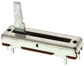 Potencjometr suwakowy 10kΩ typ Suwakowe Bourns 0.1W długość wału 15mm Otwór przezierny