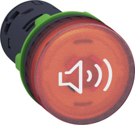 Schneider Electric XB5KS2B4 XB5KS2B4 Brzęczyk podświetlenie, zawiera gniazdo lampy (D x S x W) 55 x 29 x 29 mm czerwony