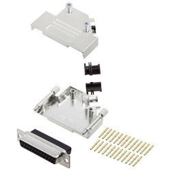 Encitech 6355-0051-13 D-Sub Receptacle set 45&#xB0; 25 Pins Crimp 1pc