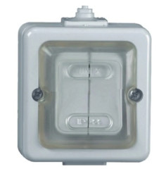 JANTAR-h Łącznik podwójny n/t IP44 biały /ogumowany klawisz/ WNT-3J-h