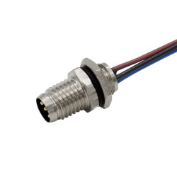 Złącze wielostykowe przemysłowe 3-pinowe Montaż przedni Gniazdo RS PRO