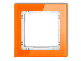 DECO Ramka uniwersalna - efekt szkła (ramka: pomarańczowa: spód: biały) pomarańczowy 13-0-DRS-1 KARLIK