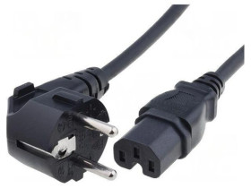 SN313-3/07/1.8B Kabel: 3x0,75mm2, CEE 7/7 (E/F) wtyk kątowy,IEC C15 żeński