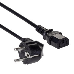 Kabel zasilający Akyga AK-PC-01A CCA CEE 7/7 / IEC C13 1.5 m