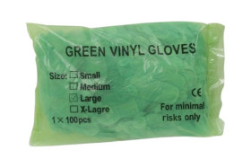 Rękawice jednorazowe, rozm. S, 200 szt., kolor: Zielony, RS PRO
