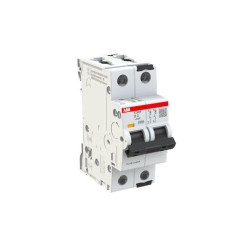 Wyłącznik miniaturowy, Typ D, 2-biegunowy, 3 A, 415 V ac, 125 V dc, ABB, S302 100 kA