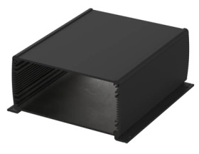Aluminum enclosure kit, (L x W x H) 169 x 200 x 82 mm, black, IP65, 84368200.HMT1
