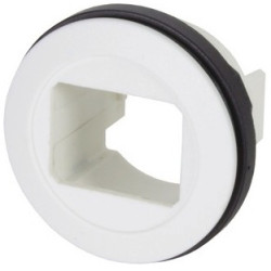 Wall bushing housing, white, for HIFF compatible modules, 09454520003