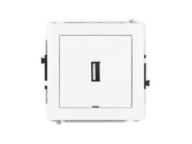 DECO Gniazdo USB A-A 2.0 bez p.opis. biały DGUSBBO-1 KARLIK