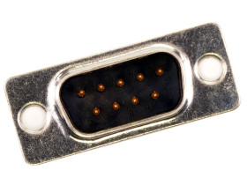 Złącze D-Sub 9-pinowe Męski Proste Montaż na panelu raster 2.84mm