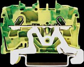 2001-1207 2-conductor feed-through terminal, 18 A 1.5 mm² yellow/grey