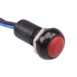 IPR5FAD6 APEM Red Momentary NO/NC Prewired Push Button Switch IP67