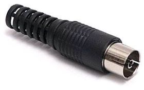 TV Gniazdo antenowe proste czarne