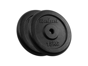 Zestaw obciążeń żeliwnych 2x15kg, otwór...