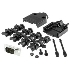 MH Connectors Mhdtppk9Hd15Msk D-Sub Pin Strip Set 180&#xB0; 9 Pins Solder Bucket