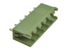 Łączówka; XY2500V-C-06P; 6 torów; R=5,08mm; 12mm; 12A; 300V; przewlekany (THT); proste; otwarta; zielony; Xinya; RoHS