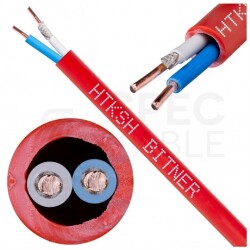Kabel przeciwpożarowy parowany HTKSH 1x2x1mm FE180 PH90 E90 czerwony 225V bezhalogenowy LSOH Cca drut Bitner