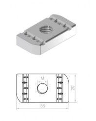Nakrętka rombowa M8 NRM8F 890101 /100szt./