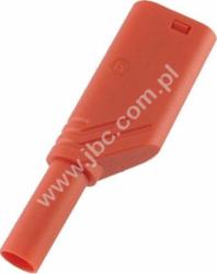 LAS S WS RT Wtyk bezp. 4mm z dodat.gn.4mm, przykręcane, 24A, czerwony, Hirschmann, 934099101, LASSWSRT