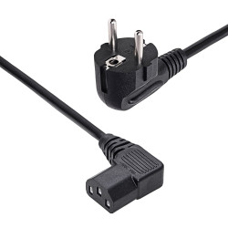 KABEL ZASILAJĄCY PRZYŁĄCZE ZASILAJĄCE GNIAZDO IEC KĄTOWE - SCHUKO 1,5M