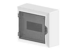 Rozdzielnica modułowa 1x8 n/t ECONOMIC BOX RN 1/8 drzwi transparentne (N+PE) IP40 2502-01