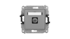 Icon Mechanizm Gniazda Antenowego Pojedynczego Tv Szary Mat 27Igtv-1