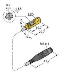 Czujnik pola magnetycznego Turck BIM-UNTK-AP6X-0,3-PSG3M, 11 - 30 V, IP68, 1 szt.