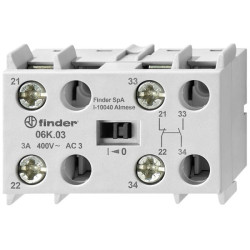 Finder 06K.06 Auxiliary Switch 2 makers 2 breakers 2 A for contactors