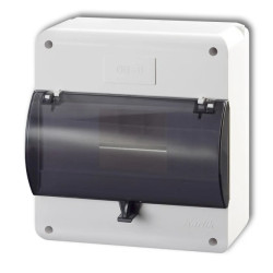 Rozdzielnica niskonapięciowa 8 modułowa z zerem i klapką biały OB-8ZZK