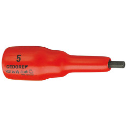 Gedore 6124480 VDE Screwdriver Bit 1/2" Internal Hexagon 5 mm