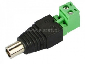 Gniazdo DC 2,1 / 5,5; z szybkozłączem rozłącznym