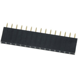 Gniazdo goldpin 1x15 pin żeńskie proste 2.54mm