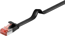 CAT 6 kabel krosowy płaski,U/FTP, czarny - Długość kabla 3 m