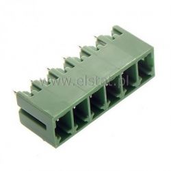 Listwa do PCB, prosta, 6-zacisk. męska r = 3,81