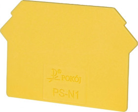 Płytka skrajna do złączek ZUG-2.5 ZUG-4 ZUG-6 ZUG-10 żółty PS-N1 A41-8111