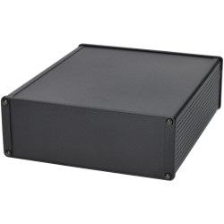 Hammond 1457U2201EBK Black Enclosure Extruded Alum Flanged Panel EMI