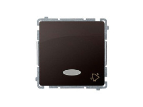 SIMON BASIC Wyłącznik zwierny przycisk "dzwonek" z podświetleniem LED (moduł) szybkozłącza czekoladowy BMD1L.01/47 KONTAKT SIMON